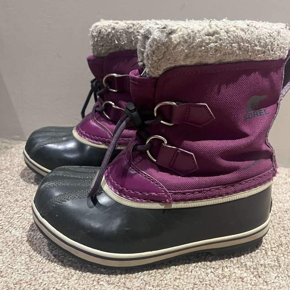 Sorel Kids Purple and Black Snow Boots